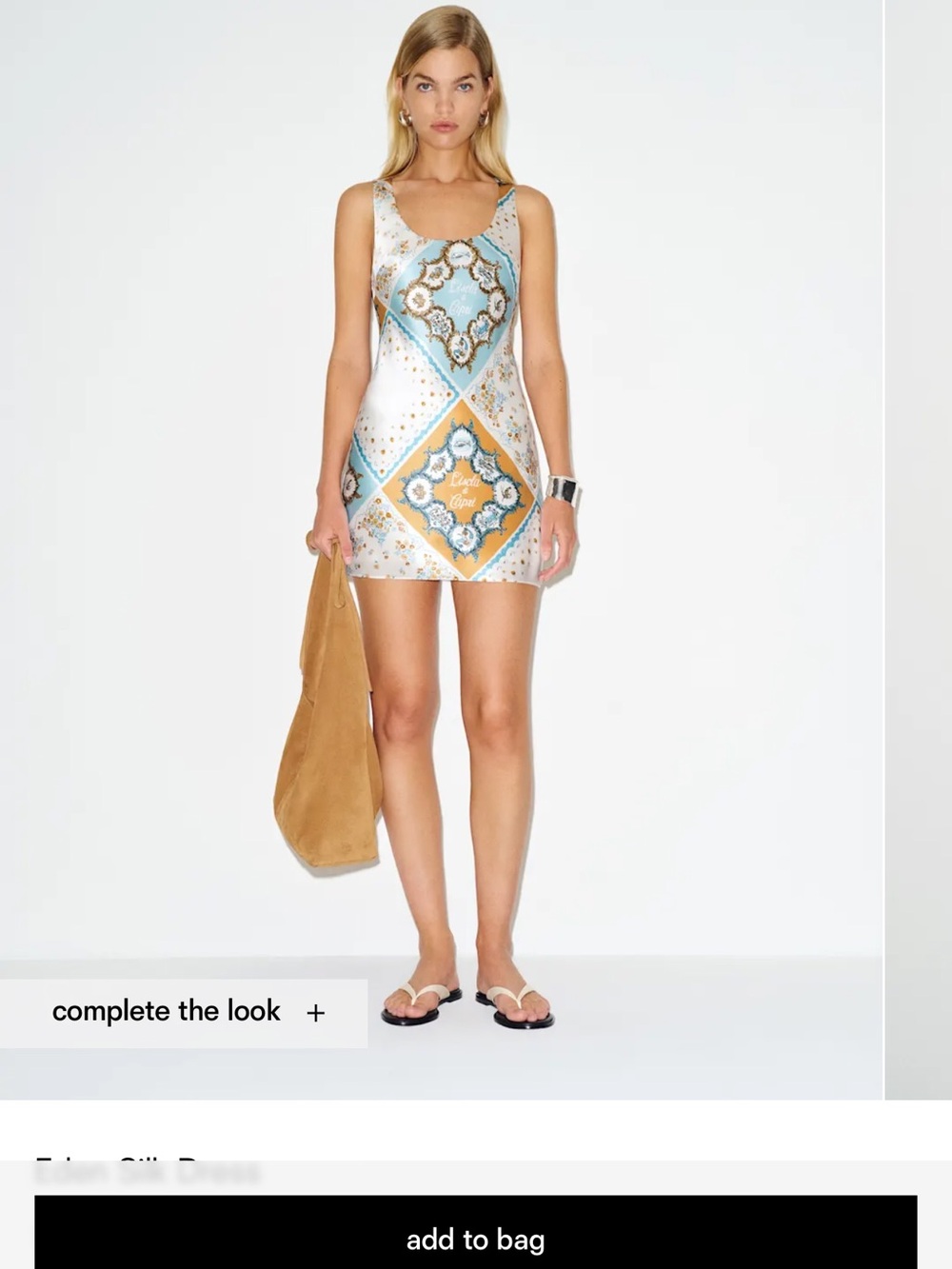 Reformation Eden Silk Dress l’isola di capri